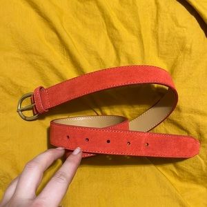 Red-orange belt from Anthropologie